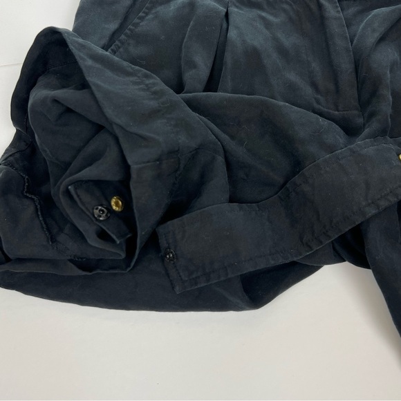 Patrizia Luca Black Button Dress Shorts - 100% Tencel Lightweight spring gold - Picture 7 of 7